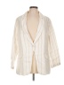 H By Halston 100% Linen Stripes Ivory Blazer Size L - photo 1