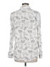 Rails Animal Print Silver Long Sleeve Blouse Size M - photo 2