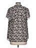 BOSS by HUGO BOSS 100% Polyester Animal Print Brown Short Sleeve Blouse Size 10 - photo 2