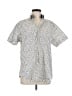 Assorted Brands Polka Dots Ivory Short Sleeve Button-Down Shirt Size M - photo 1