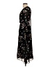 Ann Taylor 100% Polyester Floral Black Casual Dress Size 0 - photo 5
