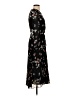 Ann Taylor 100% Polyester Floral Black Casual Dress Size 0 - photo 4