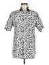 Assorted Brands 100% Polyester Animal Print White Short Sleeve Blouse Size M - photo 1
