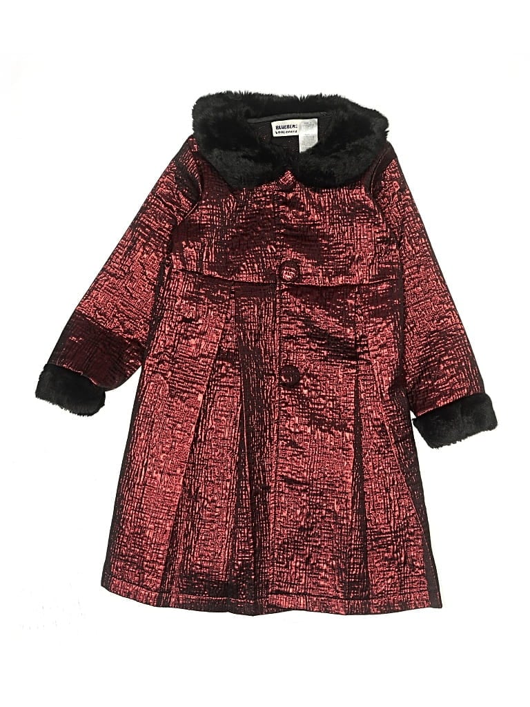 Pre-owned Blueberi Boulevard Kids' Coat In Red