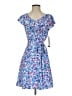 Perceptions Floral Blue Casual Dress Size S (petite) - photo 1
