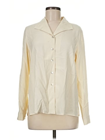 Seta Studio Long Sleeve Silk Top (view 1)