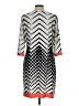 Studio One Chevron-herringbone Silver Casual Dress Size L - photo 2