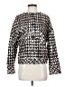 Le Superbe 100% Polyester Tweed Silver Long Sleeve Top Size 2 - photo 1