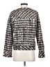 Le Superbe 100% Polyester Tweed Silver Long Sleeve Top Size 2 - photo 2