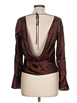Reformation Long Sleeve Silk Top (view 2)