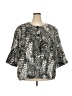 Maggie Barnes Animal Print Silver Blazer Size 3X - photo 1