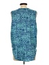 Long Elegant Legs 100% Polyester Teal Sleeveless Blouse Size L - photo 2