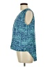 Long Elegant Legs 100% Polyester Teal Sleeveless Blouse Size L - photo 5