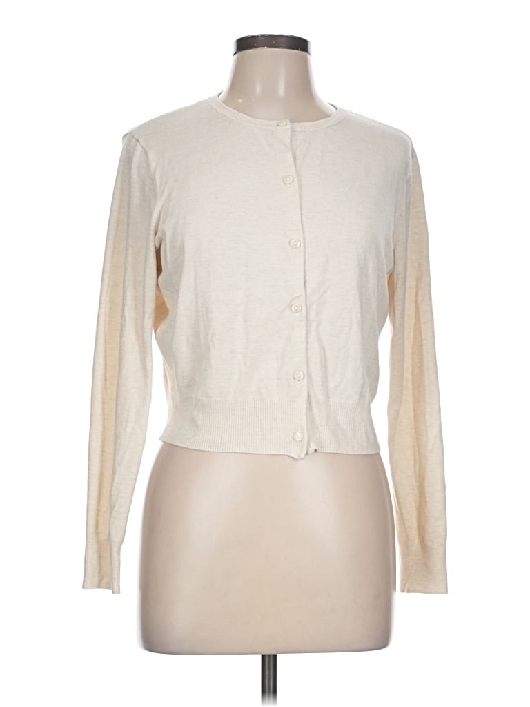 Pre-owned Divided By H&m Cardigan Sweater In Ivory