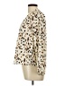 Shein 100% Polyester Animal Print Ivory Long Sleeve Blouse Size L - photo 5