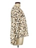 Shein 100% Polyester Animal Print Ivory Long Sleeve Blouse Size L - photo 4