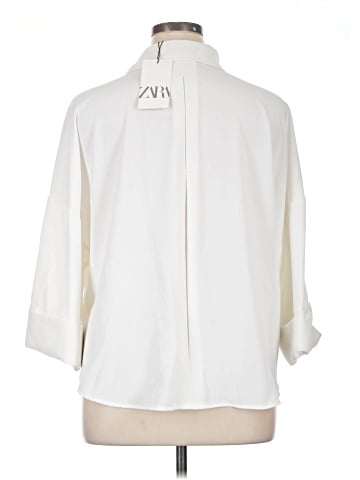 Zara 3/4 Sleeve Button-Down Shirt (view 2)
