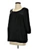 Oh! Mamma Black 3/4 Sleeve Blouse Size L - photo 1