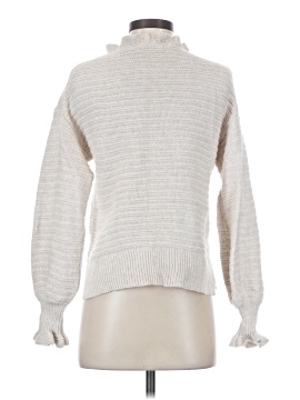 Madewell Ruffle-Neck Pullover Sweater in Cotton-Merino Yarn (view 2)