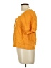 Everlane 100% Linen Orange Short Sleeve Blouse Size 10 - photo 5