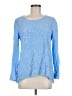 Chico's 100% Viscose Blue Long Sleeve Blouse Size Med (1) - photo 1