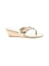 Lilly Pulitzer 100% Leather Gold Wedges Size 9 1/2 - photo 1