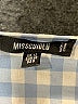Missguided Checkered-gingham Blue Long Sleeve Blouse Size 8 - photo 7