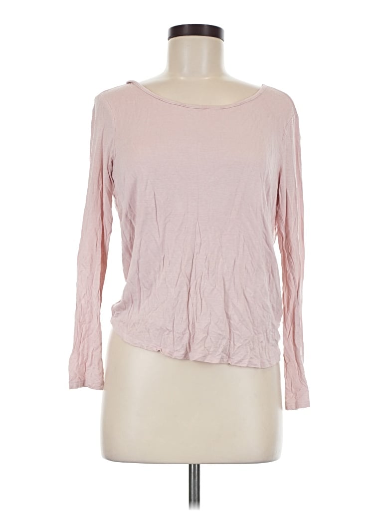 Pre-owned Lulus 3/4 Sleeve T-shirt In Pink