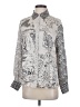 Me369 100% Viscose Animal Print Silver Long Sleeve Blouse Size XS - photo 1