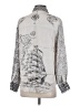 Me369 100% Viscose Animal Print Silver Long Sleeve Blouse Size XS - photo 2