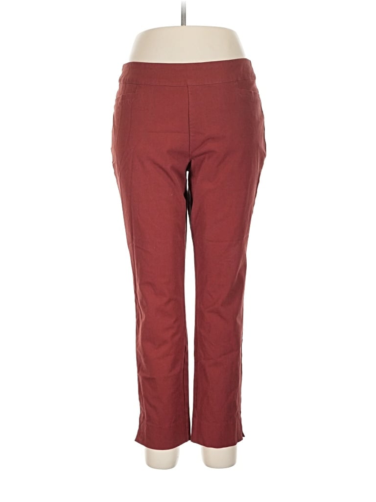 Pre-owned Soft Surroundings Track Pants In Burgundy