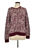 Lands' End 100% Cotton Animal Print Burgundy Pullover Sweater Size L - photo 1