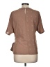 Unbranded 100% Polyester Brown Short Sleeve Blouse Size M - photo 2