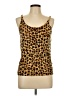 August Silk Gold Sleeveless Top Size L - photo 1
