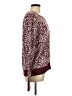 Lands' End 100% Cotton Animal Print Burgundy Pullover Sweater Size L - photo 4