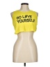 ALTERNATIVE Yellow Sleeveless T-Shirt Size M - photo 1