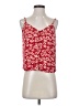 Madewell 100% Viscose Red Button-Down Cami in Full Bloom Size 4 - photo 1