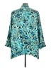 Studio Untold Print Teal 3/4 Sleeve Blouse Size 28 - photo 2