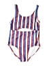 Cat & Jack Stripes Blue One Piece Swimsuit Size 6 - 7 - photo 1