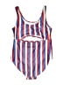 Cat & Jack Stripes Blue One Piece Swimsuit Size 6 - 7 - photo 2