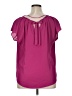 Joe Fresh 100% Polyester Pink Short Sleeve Blouse Size XL - photo 2