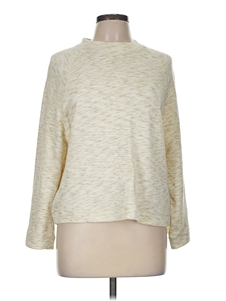 Pre-owned Amuse Society Long Sleeve Turtleneck In Ivory