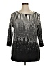 Rafaella 100% Cotton Silver 3/4 Sleeve Top Size 1X - photo 1