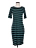 Lularoe Stripes Teal Casual Dress Size S - photo 1