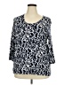 Chico's Blue 3/4 Sleeve Blouse Size XXL (4) - photo 1