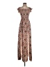 Windsor 100% Polyester Paisley Brown Casual Dress Size S - photo 1