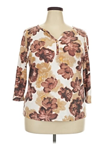 Karen Scott 3/4 Sleeve Blouse (view 1)