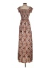 Windsor 100% Polyester Paisley Brown Casual Dress Size S - photo 2