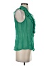 Express 100% Polyester Green Sleeveless Blouse Size S - photo 4