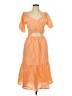 Sim & Sam 100% Cotton Orange Cocktail Dress Size L - photo 1